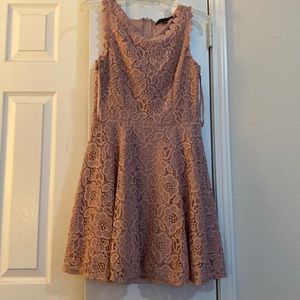 Dusty pink lace mini dress. size 7 from City studio
